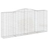 Paniers à gabions arqués 2 pcs 400x50x180/200 cm Fer galvanisé 558969558969