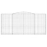 Paniers à gabions arqués 2 pcs 400x50x180/200 cm Fer galvanisé 558969558969