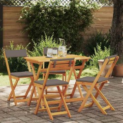 Ensemble bistrot 5 pcs Huile Naturelle Bois d'Acacia Massif 558974558974