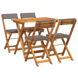 Ensemble bistrot 5 pcs Huile Naturelle Bois d'Acacia Massif 558974558974