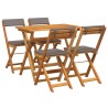 Ensemble bistrot 5 pcs Huile Naturelle Bois d'Acacia Massif 558974558974