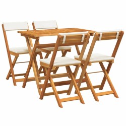 Ensemble bistrot 5 pcs Huile Naturelle Bois d'Acacia Massif 558975558975