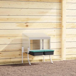 Nichoir à poules2 compartiments avec pieds en acier galvanisé 558978558978