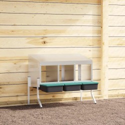 Nichoir à poules3 compartiments avec pieds en acier galvanisé 558979558979