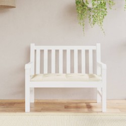 Coussin de banc de jardin blanc crème 100x50x7 cm tissu oxford 558981558981