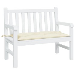 Coussin de banc de jardin blanc crème 100x50x7 cm tissu oxford 558981558981