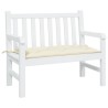 Coussin de banc de jardin blanc crème 100x50x7 cm tissu oxford 558981558981