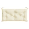 Coussin de banc de jardin blanc crème 100x50x7 cm tissu oxford 558981558981
