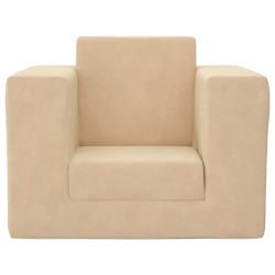 Canapé-lit pour enfants Crème Peluche douce 558982558982