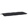 Coussin de banc de jardin noir 120x50x7 cm tissu oxford 558984558984