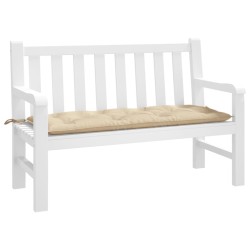 Coussin de banc de jardin beige 120x50x7 cm tissu oxford 558985558985