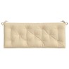 Coussin de banc de jardin beige 120x50x7 cm tissu oxford 558985558985