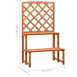 Support de plantes et treillis Orange 70x42x120cm Bois de sapin 558991558991