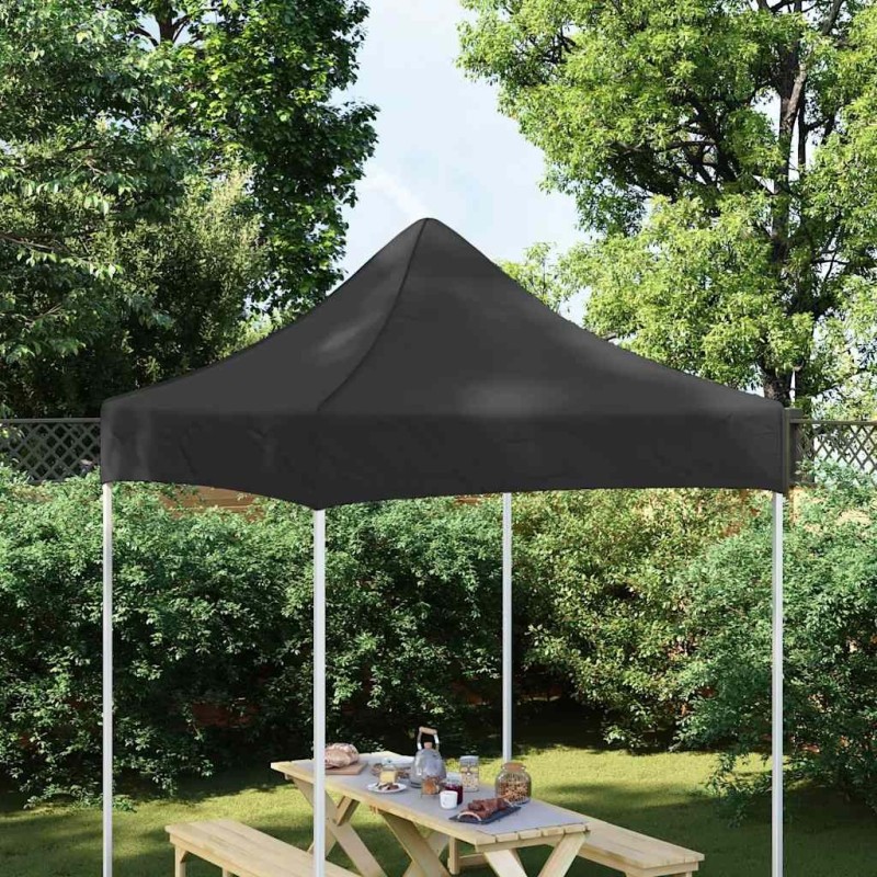 Toit de tente de réception 2x2 m Noir 270 g/m²  558993558993