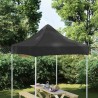 Toit de tente de réception 2x2 m Noir 270 g/m²  558993558993