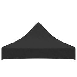 Toit de tente de réception 2x2 m Noir 270 g/m²  558993558993