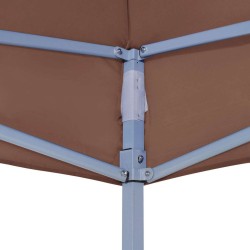 Toit de tente de réception 2x2 m Marron 270 g/m²  558995558995
