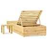 Chaise longue avec table Bois de pin imprégné de vert 559012559012