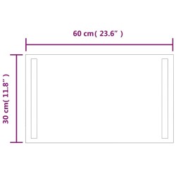 Miroir de salle de bain à LED 30x60 cm 559013559013