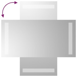 Miroir de salle de bain à LED 20x40 cm 559014559014