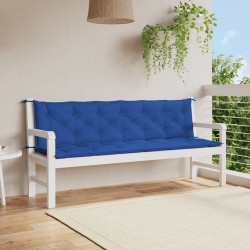 Coussin de banc de jardin bleu 200x(50+50)x7 cm tissu oxford 559017559017