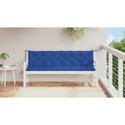 Coussin de banc de jardin bleu 200x(50+50)x7 cm tissu oxford 559017559017