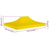 Toit de tente de réception 4,5x3 m Jaune 270 g/m² 559019559019
