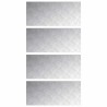 Nez de marche Rectangulaire 4 pcs Argenté 90 x 40 cm Aluminium 559020559020