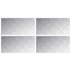 Nez de marche Rectangulaire 4 pcs Argenté 80 x 40 cm Aluminium 559023559023