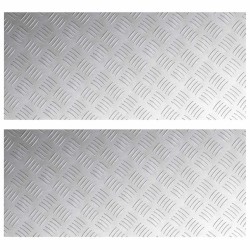 Nez de marche Rectangulaire 2 pcs Argenté 90 x 40 cm Aluminium 559025559025