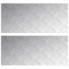 Nez de marche Rectangulaire 2 pcs Argenté 90 x 40 cm Aluminium 559025559025
