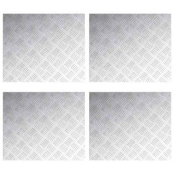 Nez de marche Rectangulaire 4 pcs Argenté 60 x 50 cm Aluminium 559033559033