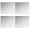 Nez de marche Rectangulaire 4 pcs Argenté 60 x 50 cm Aluminium 559033559033