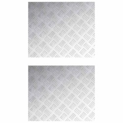 Nez de marche Rectangulaire 2 pcs Argenté 60 x 50 cm Aluminium 559034559034