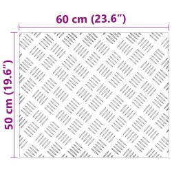 Nez de marche Rectangulaire 2 pcs Argenté 60 x 50 cm Aluminium 559034559034