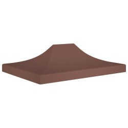 Toit de tente de réception 4,5x3 m Marron 270 g/m² 559035559035