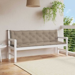 Coussin de banc de jardin taupe 200x(50+50)x7 cm tissu oxford 559038559038