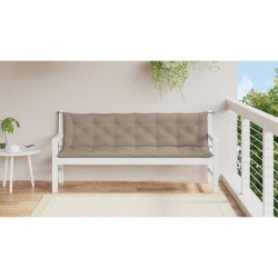 Coussin de banc de jardin taupe 200x(50+50)x7 cm tissu oxford 559038559038