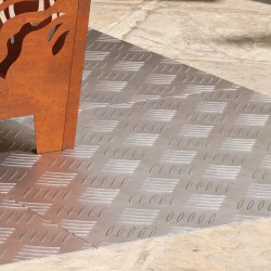 Nez de marche Carré 4 pcs Argenté 50 x 50 cm Aluminium 559041559041