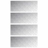 Nez de marche Rectangulaire 4 pcs Argenté 100 x 40 cm Aluminium 559043559043