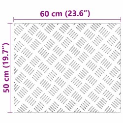 Nez de marche Rectangulaire 4 pcs Argenté 60 x 50 cm Aluminium 559045559045
