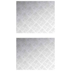 Nez de marche Rectangulaire 2 pcs Argenté 60 x 50 cm Aluminium 559046559046