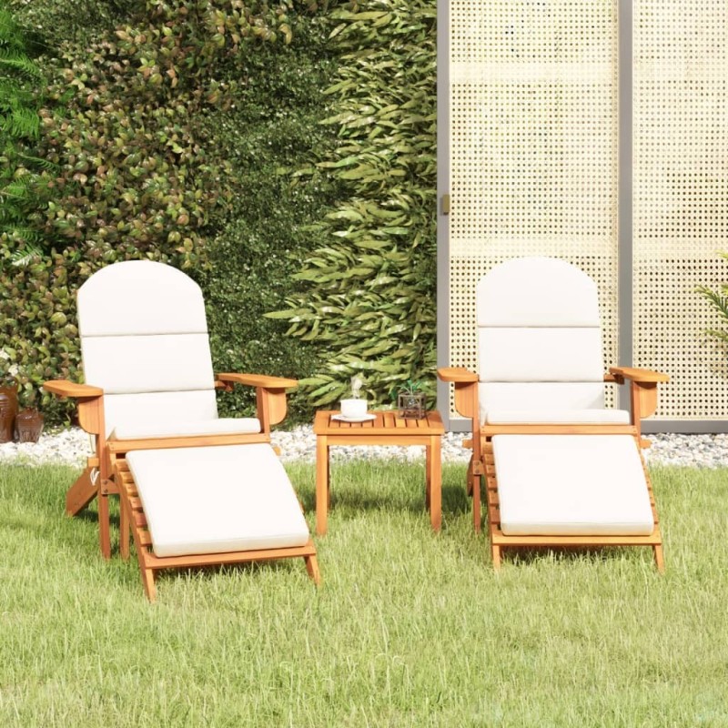 Ensemble de salon de jardin Adirondack 3 pcs bois acacia solide 559049559049