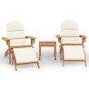 Ensemble de salon de jardin Adirondack 3 pcs bois acacia solide 559049559049