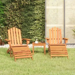 Ensemble de salon de jardin Adirondack 3 pcs bois acacia solide 559050559050