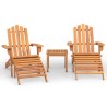 Ensemble de salon de jardin Adirondack 3 pcs bois acacia solide 559050559050