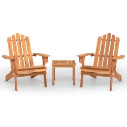 Ensemble de salon de jardin Adirondack 3 pcs bois acacia solide 559051559051