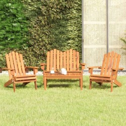 Ensemble de salon de jardin Adirondack 4 pcs bois acacia solide 559052559052
