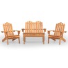 Ensemble de salon de jardin Adirondack 4 pcs bois acacia solide 559052559052