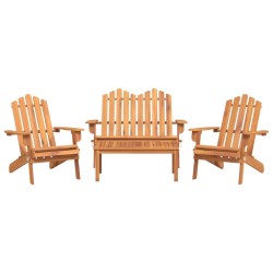 Ensemble de salon de jardin Adirondack 4 pcs bois acacia solide 559052559052